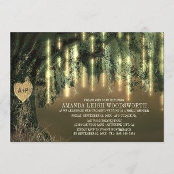 oak tree spanish moss bridal shower invitations