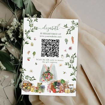 off the market | bridal shower registry qr code enclosure card