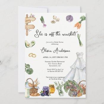 off the market farmer's bridal shower invitation