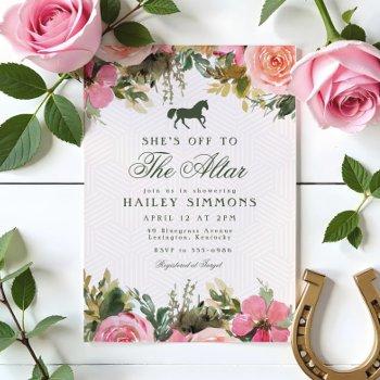 off to the altar kentucky derby bridal shower invitation