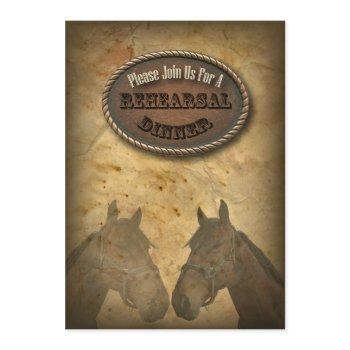 old western cowboy country rehearsal dinner invite