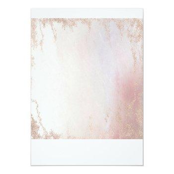 Ombre Blush Pink Frosted Foil Shower Gift Registry Enclosure Card Front View