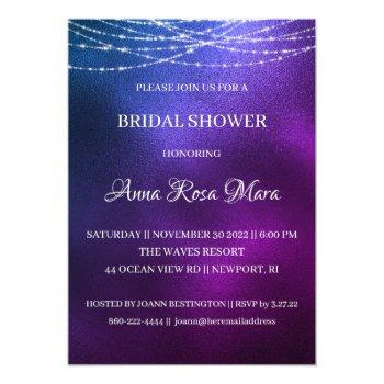 *~* Ombre Glitter Bridal Shower Gown Bridal Dress Invitation Front View