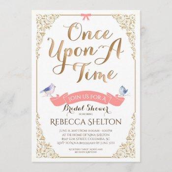 once upon a time invite 5x7 bridal birthday baby