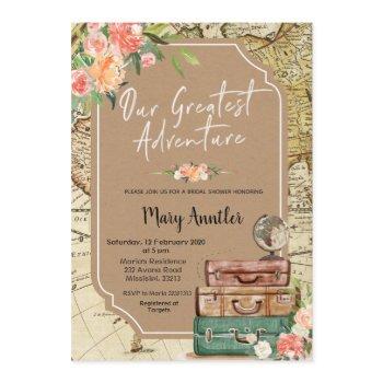 our greatest adventure bridal shower invitation