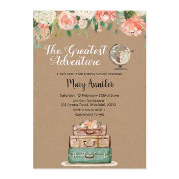 our greatest adventure bridal shower invitation