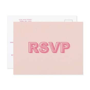 outline bold reminder rsvp invitation postcard