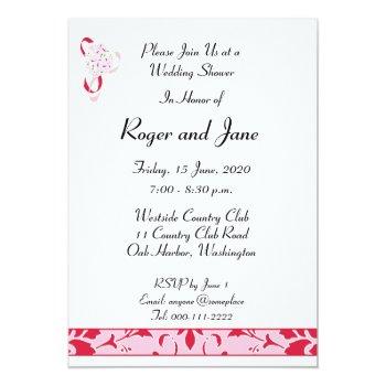 Pale Pink, Lipstick Red, Damask Front View