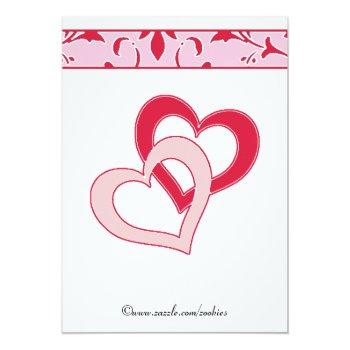 Pale Pink, Lipstick Red, Damask Front View