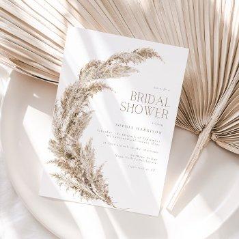 pampas grass bridal shower invitation