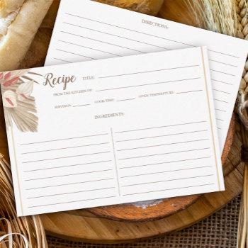 pampas grass dried palm recipe card