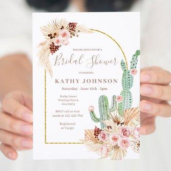 pampas grass mexican fiesta bridal shower  invitation