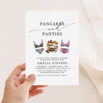 pancakes & panties bridal shower invitation