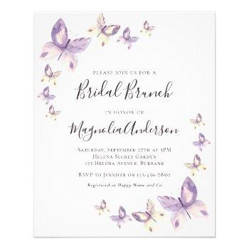 paper pink butterfly bridal brunch invitation