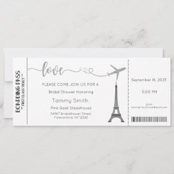 paris invitation, paris bridal shower invitation