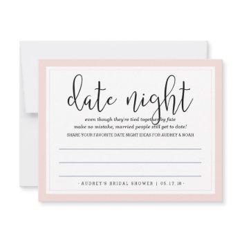paris romance bridal shower date night card
