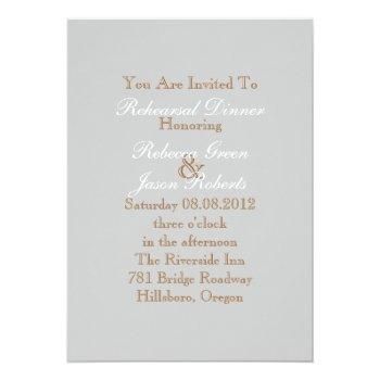 Paris Vintage Wedding Rehearsal Dinner Invitation Front View