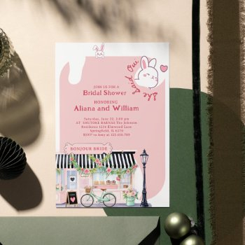 parisian bridal shower she said oui french bridal  invitation