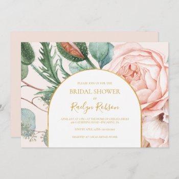 pastel floral garden | horizontal bridal shower invitation