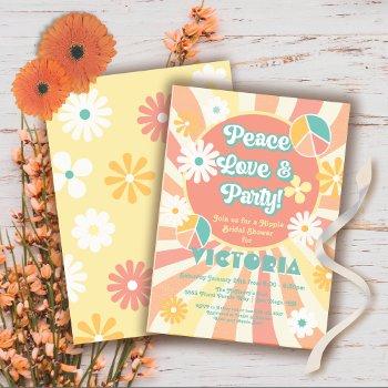 peace love & party hippie party invitation