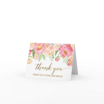 peach and pink peony thank you from the future mrs