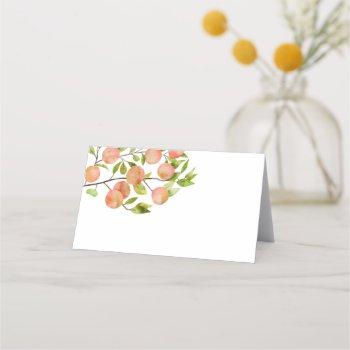 peach party food tent place card