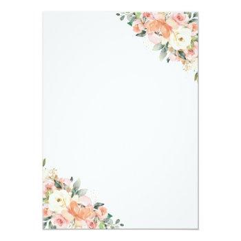 Peach Pink Ivory Floral Leafy Wreath Front View