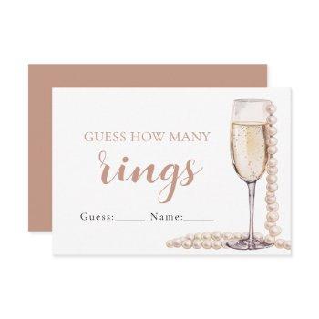 pearls and prosecco guess how many rings game invitation