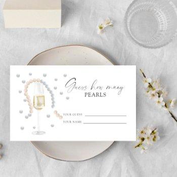 pearls & prosecco - guess how many pearls enclosure card