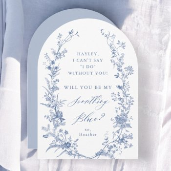 personalized be my something blue proposal invitation