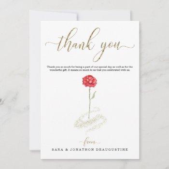 personalized beauty & the beast inspired thank you