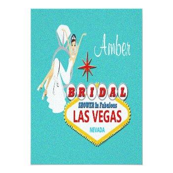 Personalized Bridal Shower Las Vegas Card Front View