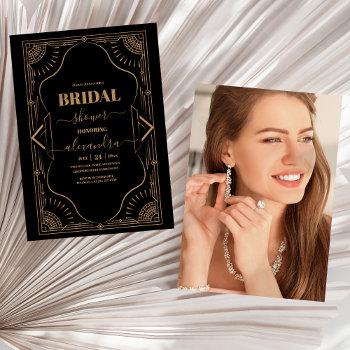 photo roaring 20s gatsby art deco  bridal shower  invitation