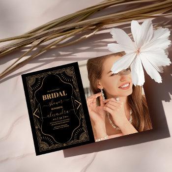 photo roaring 20s gatsby art deco  bridal shower  invitation