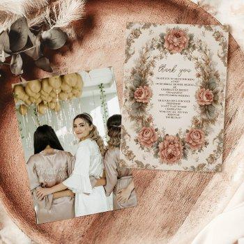 photo victorian royal elegance bridal shower thank you card