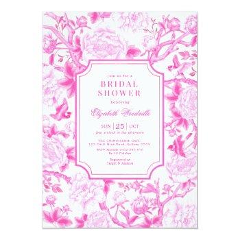 Pink Birds & Peonies Chinoiserie Front View