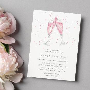 pink champagne | bridal shower invitation