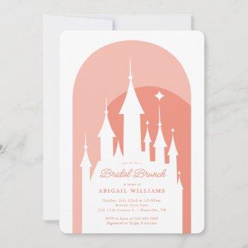 pink disney princess castle | bridal brunch invitation