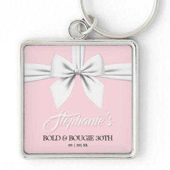 pink elegant fancy tiffany birthday keepsake keychain