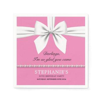 pink elegant fancy tiffany birthday tableware napkins