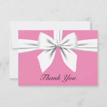 pink elegant tiffany pearls fancy party stationery thank you card