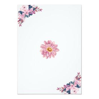 Pink Floral Wedding A-z Bridal Shower Game Card Front View