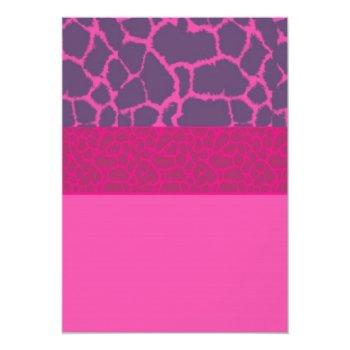 Pink Giraffe Pattern Front View