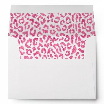 pink leopard animal print lined envelope