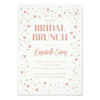 Pink Minnie Mouse Confetti | Bridal Brunch Invitation Front View