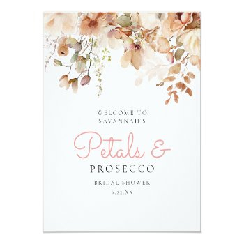 Pink Petals And Prosecco Bridal Shower Foam Board Front View