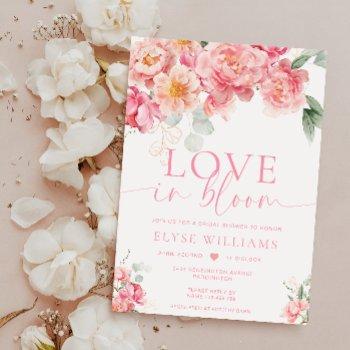 piper peony floral love in bloom bridal shower invitation