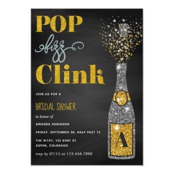 Pop Fizz Clink Glitter Chalkboard Front View