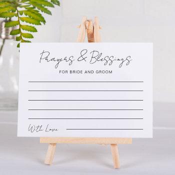 prayers & blessings for bride and groom wedding note card