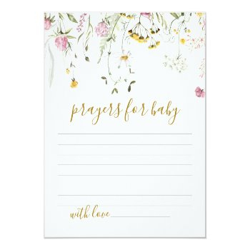 Prayers For Baby Shower Wildflowers Front View
